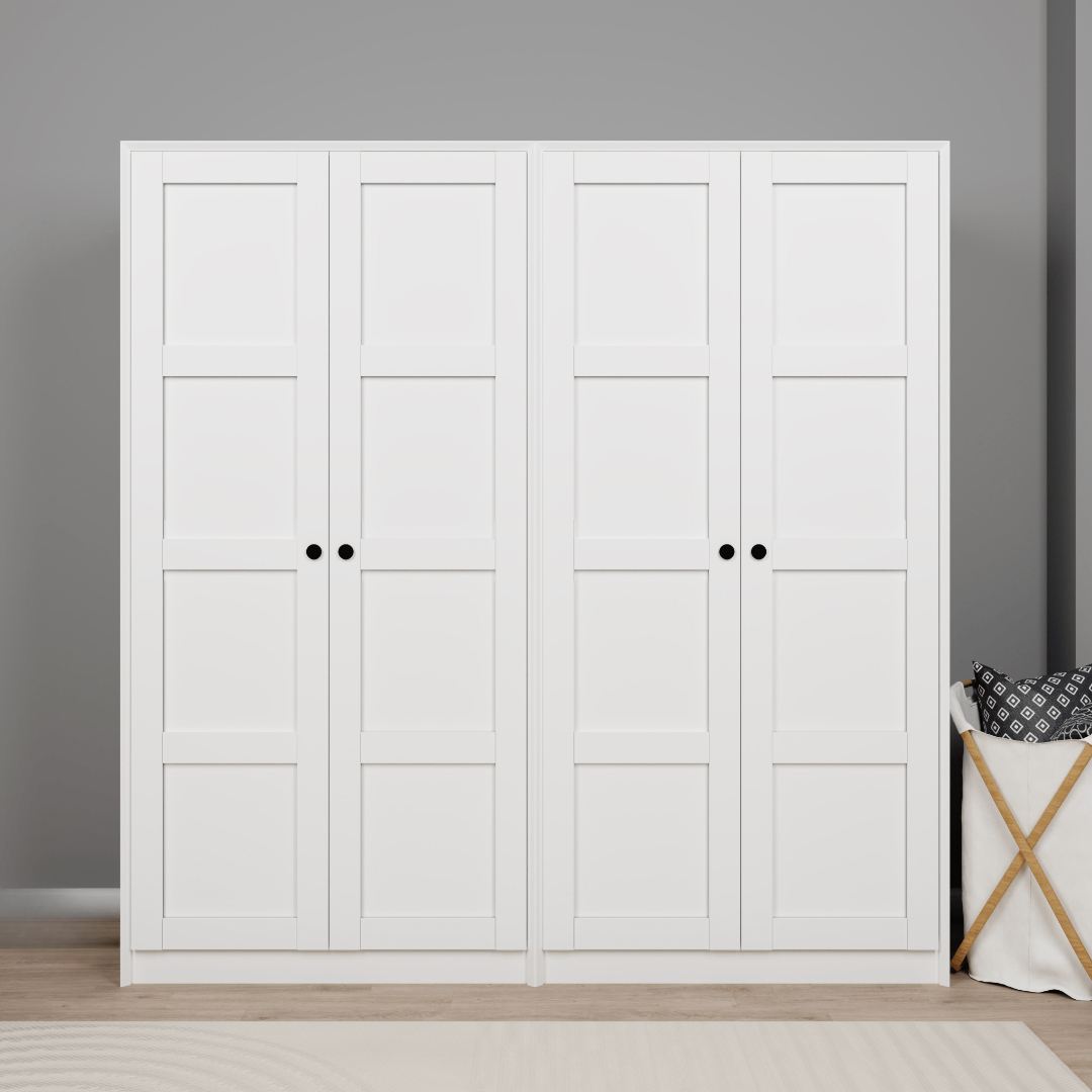Ντουλάπα 188x190x60 εκ Λευκό 350MWD1151