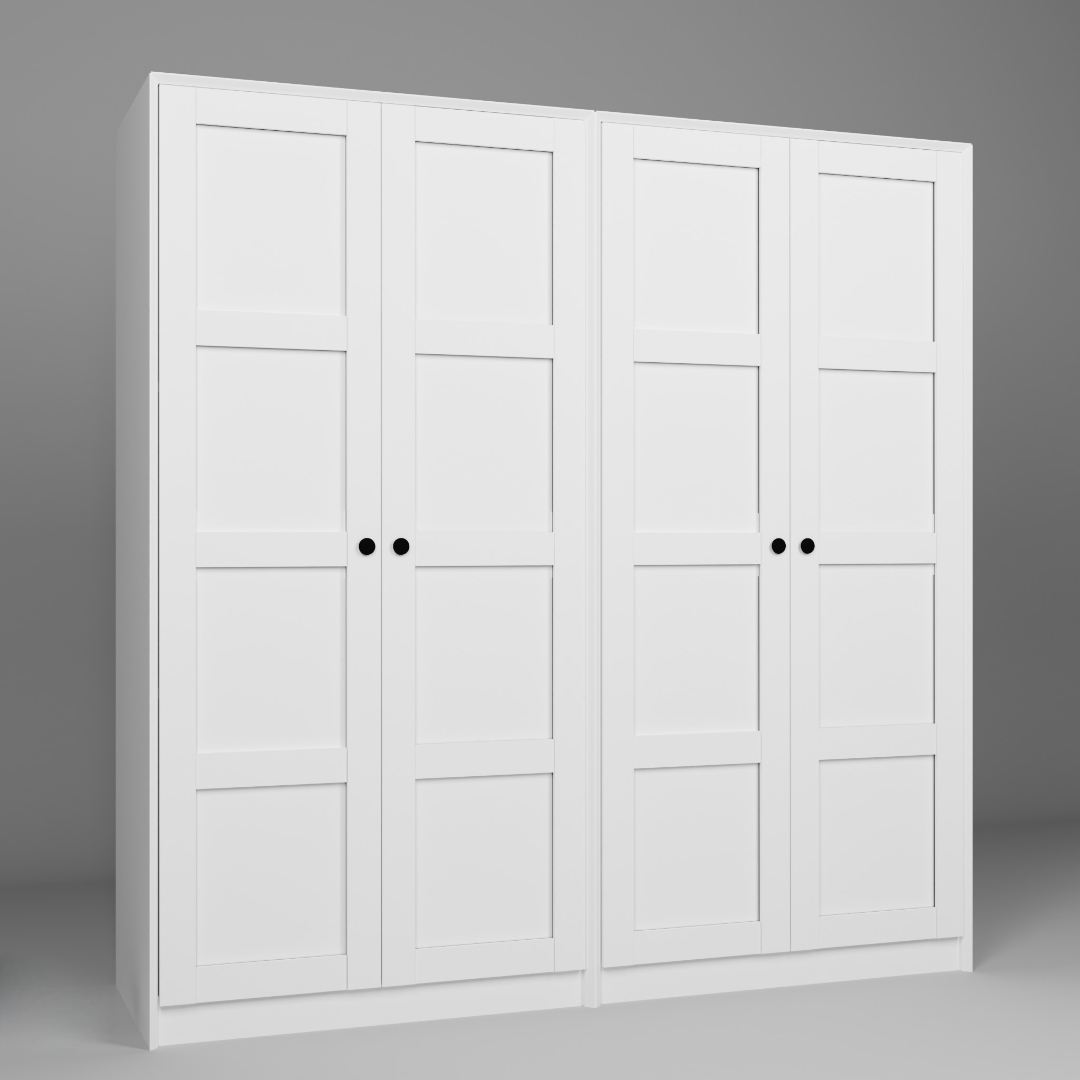 Ντουλάπα 188x190x60 εκ Λευκό 350MWD1152