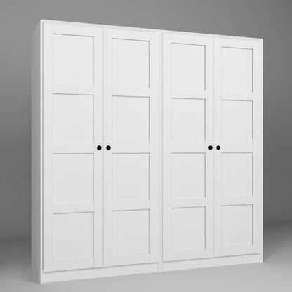 Ντουλάπα 188x190x60 εκ Λευκό 350MWD1152