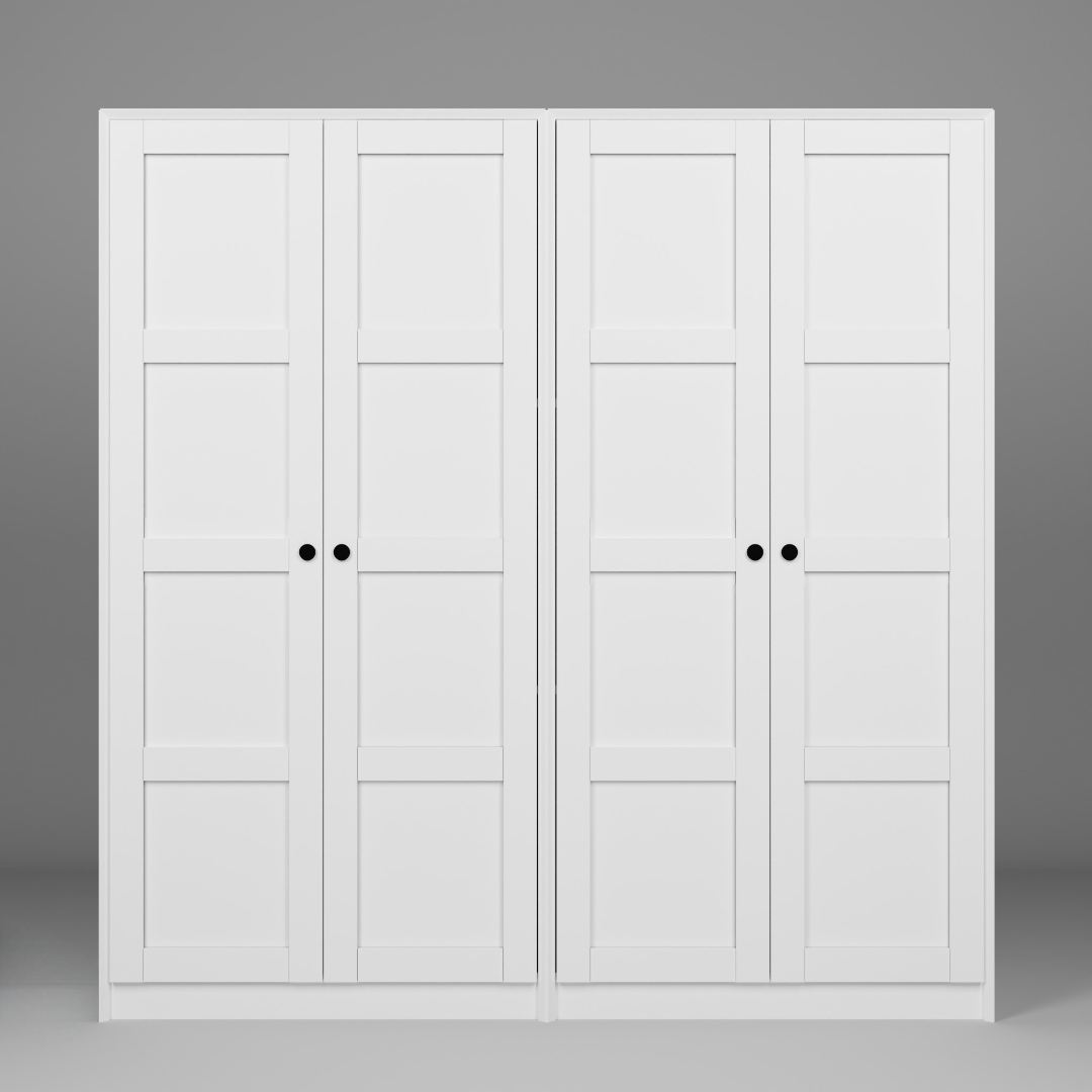 Ντουλάπα 188x190x60 εκ Λευκό 350MWD1153