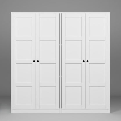 Ντουλάπα 188x190x60 εκ Λευκό 350MWD1153