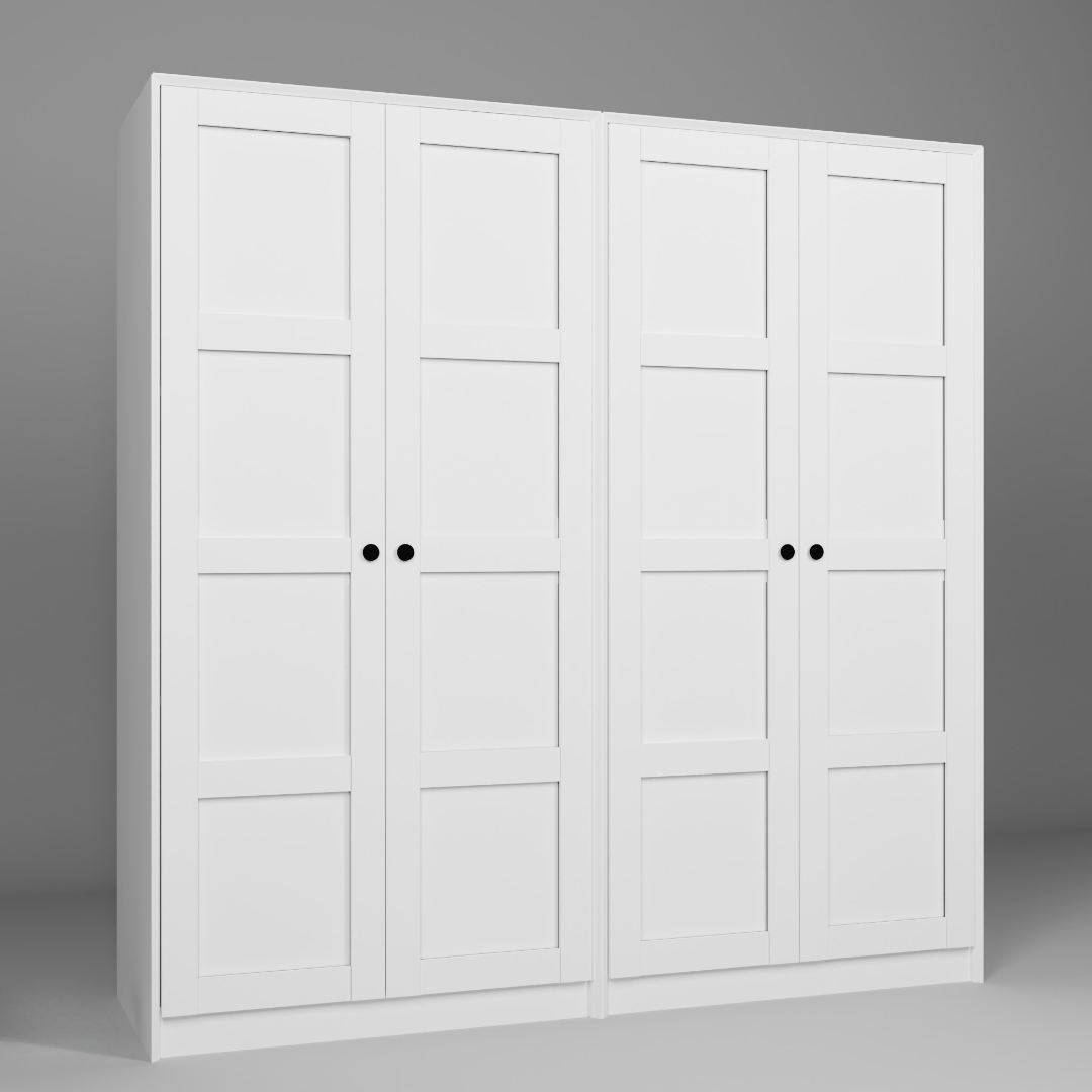 Ντουλάπα 188x190x60 εκ Λευκό 350MWD1153