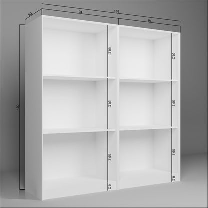 Ντουλάπα 188x190x60 εκ Λευκό 350MWD1153
