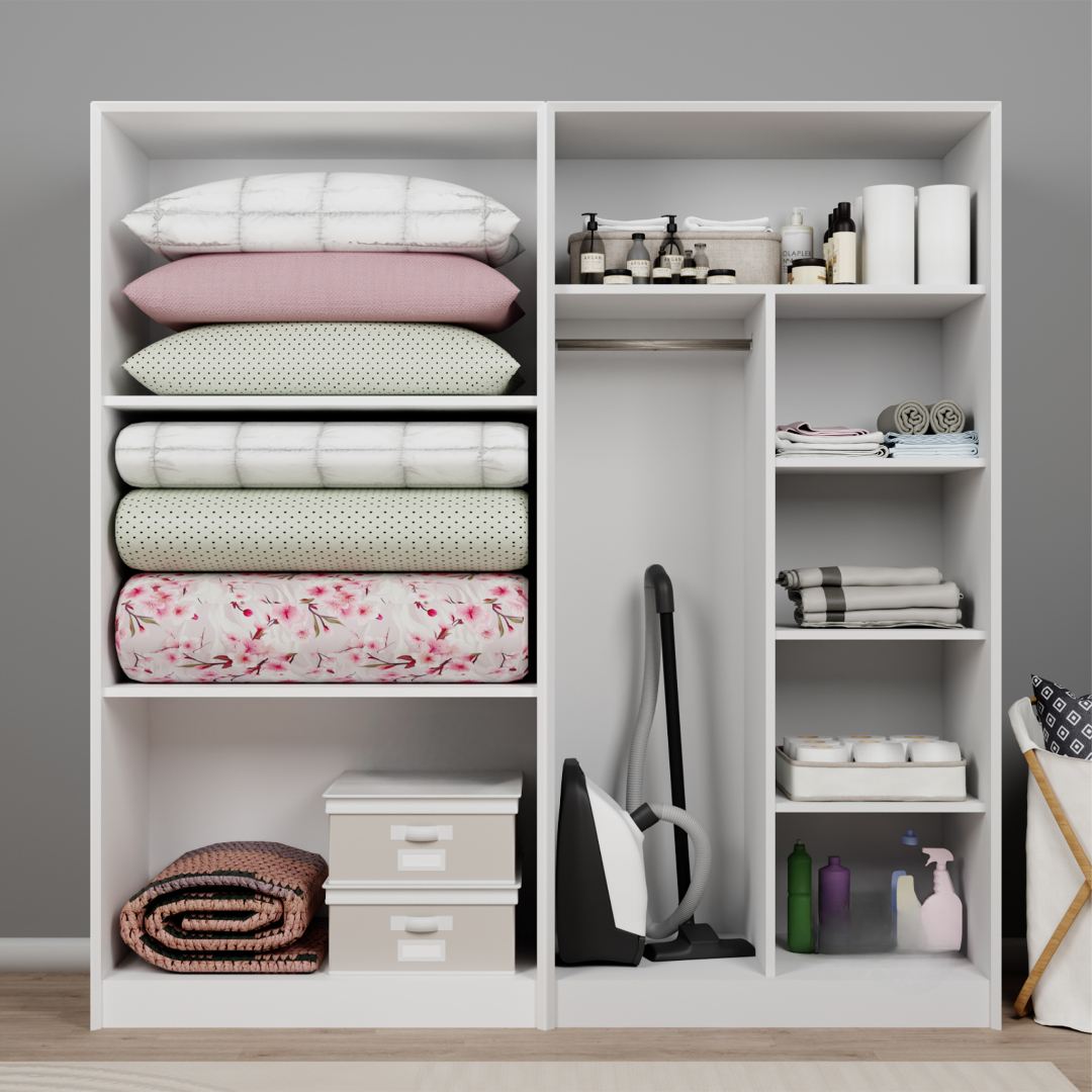 Ντουλάπα 188x190x60 εκ Λευκό 350MWD1154