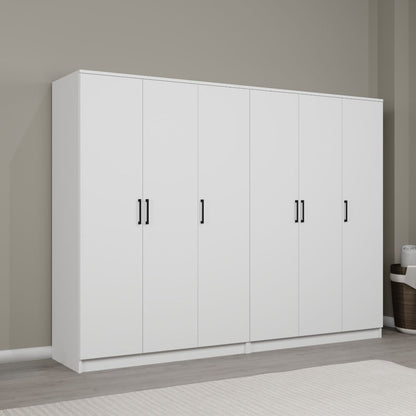 Ντουλάπα 240x180x51.8 εκ Λευκό 350MWD1157