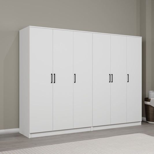 Ντουλάπα 240x180x51.8 εκ Λευκό 350MWD1157