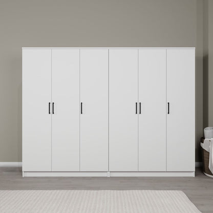 Ντουλάπα 240x180x51.8 εκ Λευκό 350MWD1157