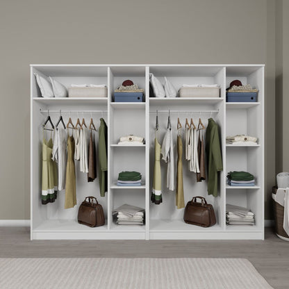 Ντουλάπα 240x180x51.8 εκ Λευκό 350MWD1157