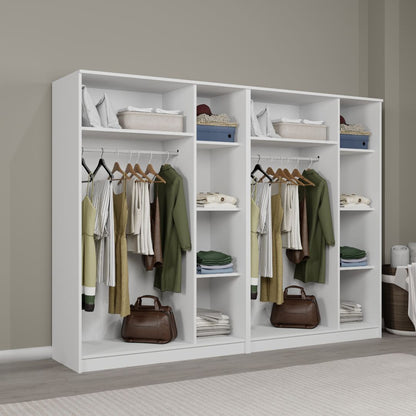 Ντουλάπα 240x180x51.8 εκ Λευκό 350MWD1157