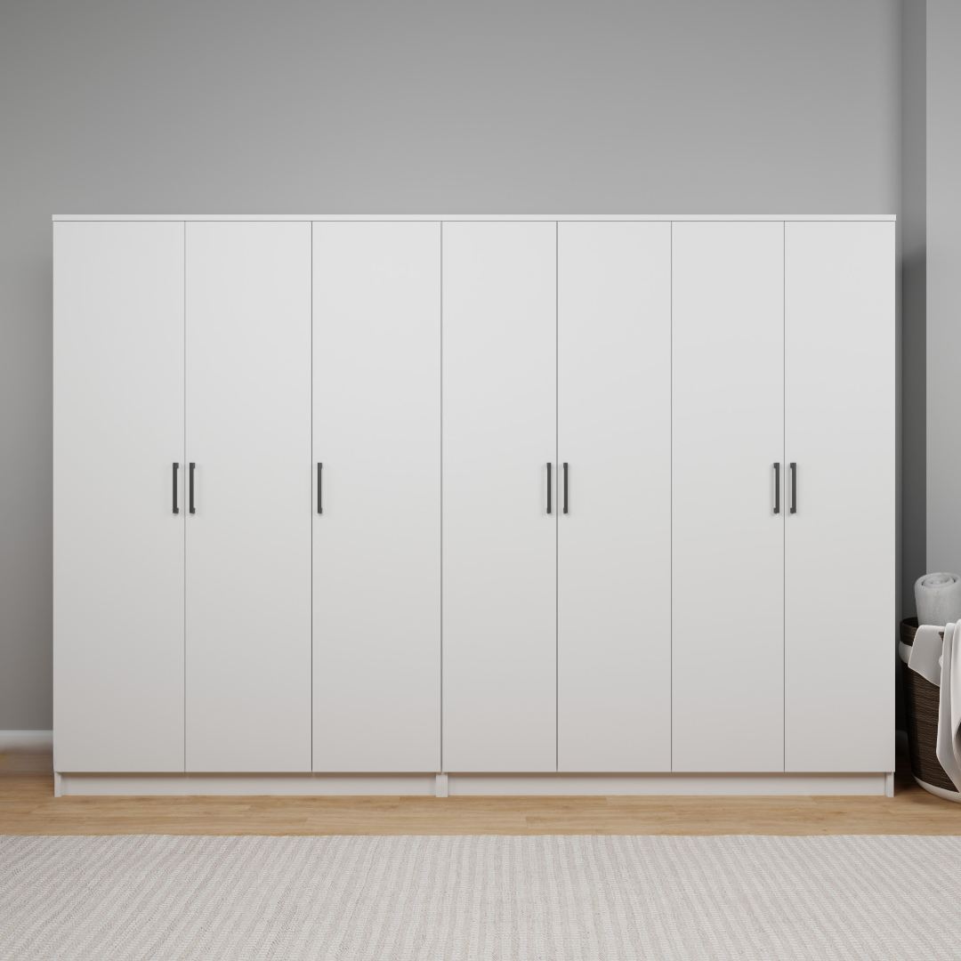 Ντουλάπα 280x180x51.8 εκ Λευκό 350MWD1158