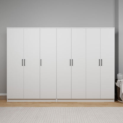 Ντουλάπα 280x180x51.8 εκ Λευκό 350MWD1158