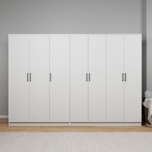 Ντουλάπα 280x180x51.8 εκ Λευκό 350MWD1158
