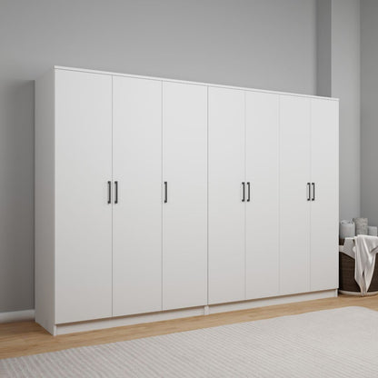 Ντουλάπα 280x180x51.8 εκ Λευκό 350MWD1158