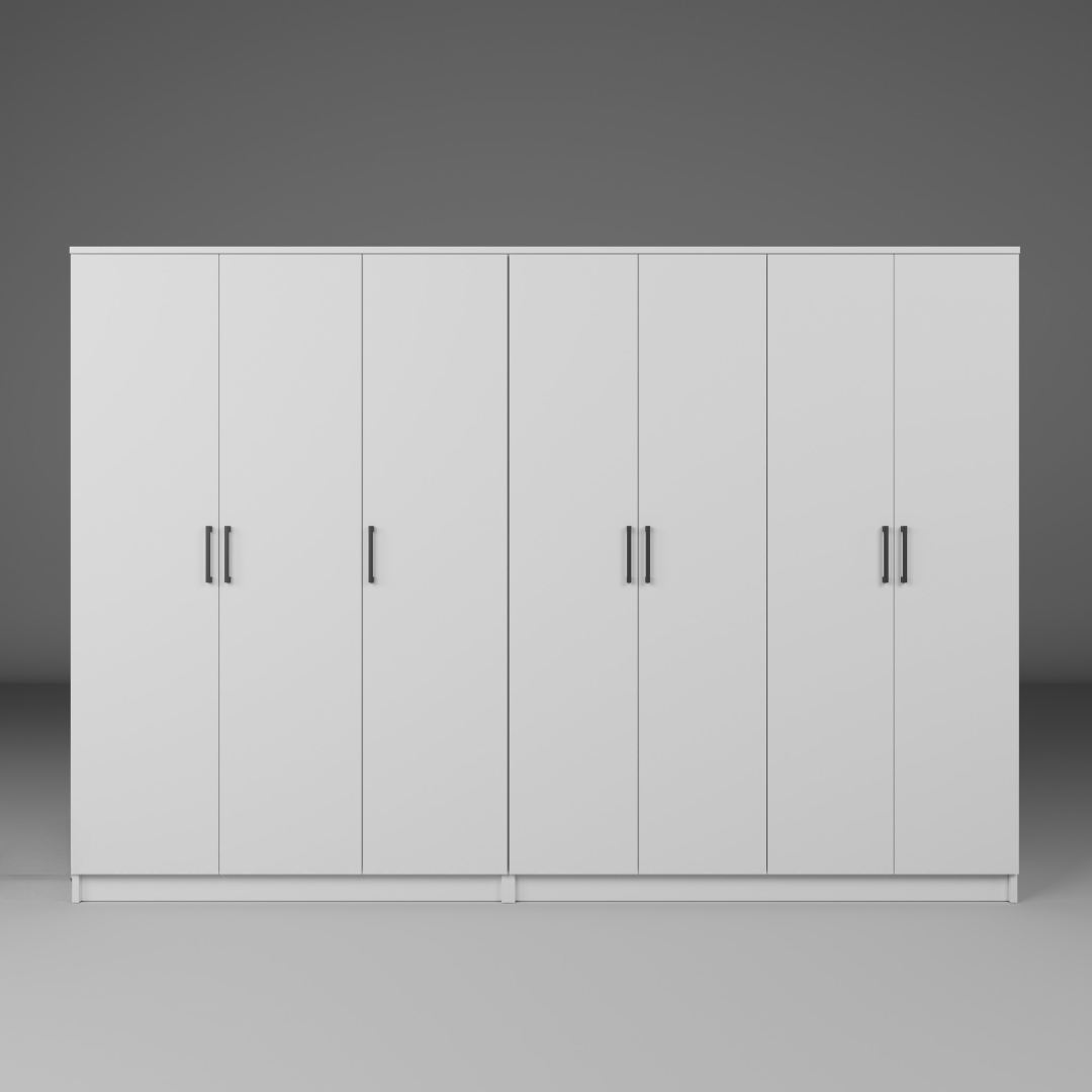 Ντουλάπα 280x180x51.8 εκ Λευκό 350MWD1158