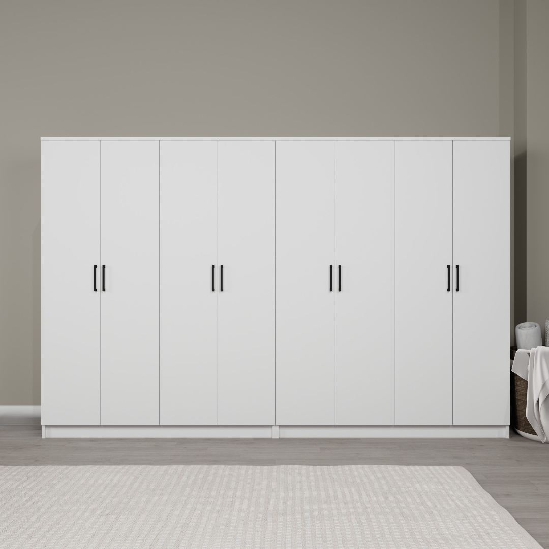 Ντουλάπα 280x180x51.8 εκ Λευκό 350MWD1161