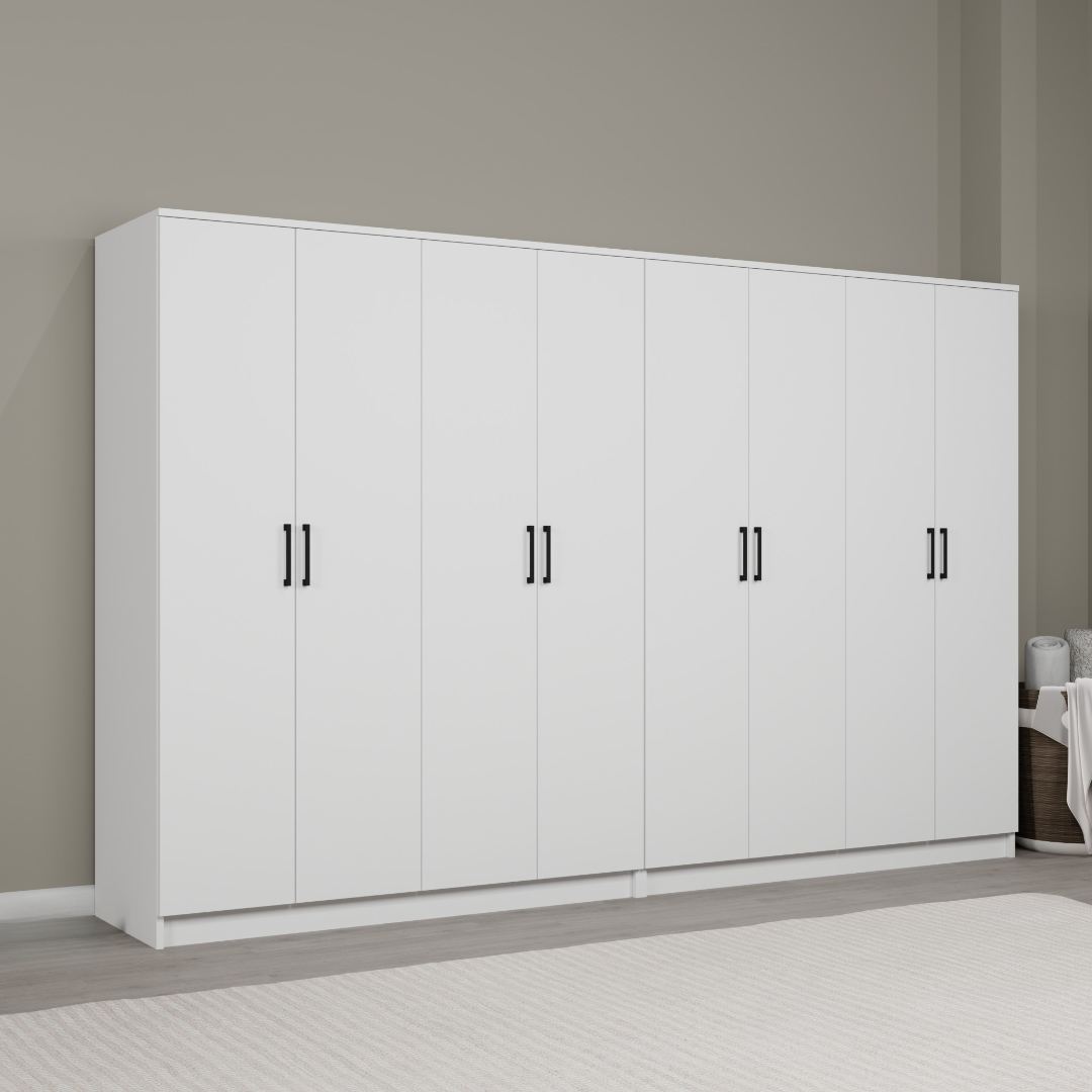 Ντουλάπα 280x180x51.8 εκ Λευκό 350MWD1161