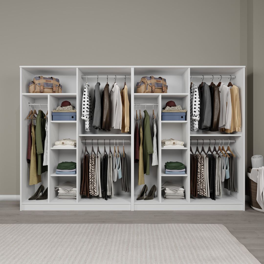Ντουλάπα 280x180x51.8 εκ Λευκό 350MWD1161