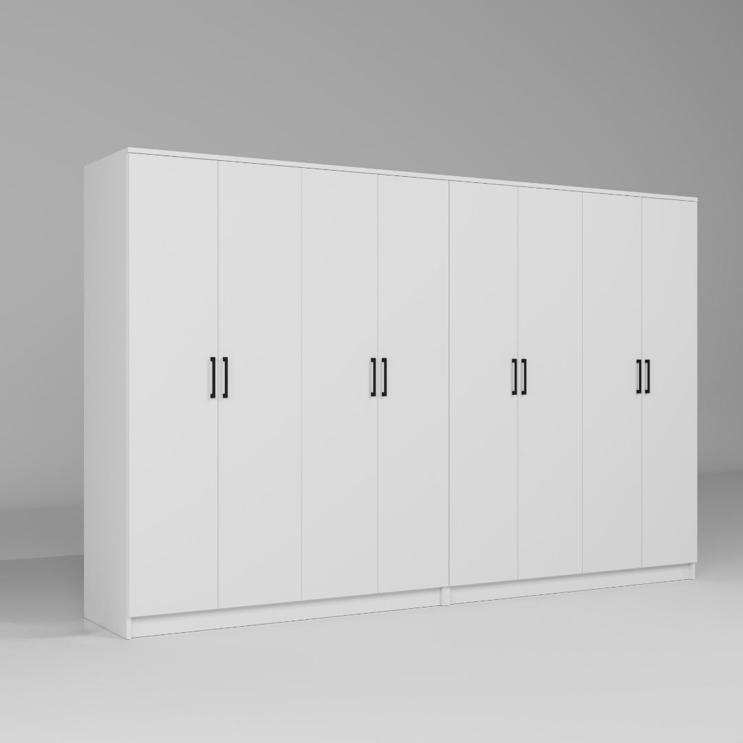 Ντουλάπα 280x180x51.8 εκ Λευκό 350MWD1161