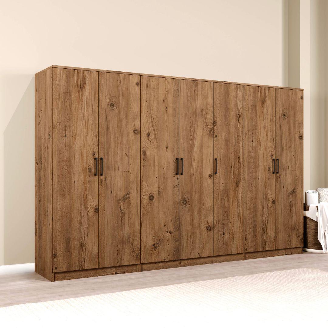 Ντουλάπα 280x180x51.8 εκ Πεύκο Atlantic 350MWD1162