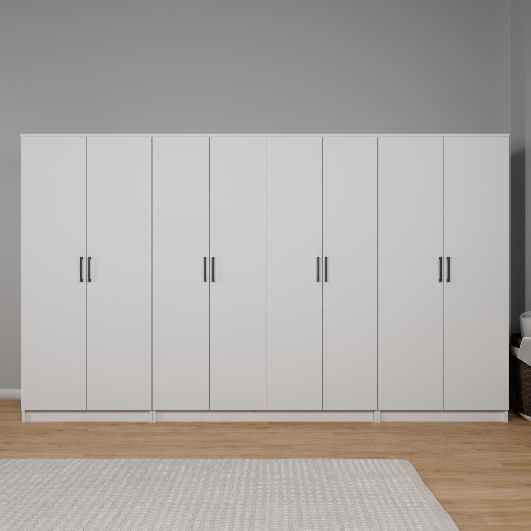 Ντουλάπα 300x180x51.8 εκ Λευκό 350MWD1165