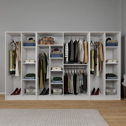 Ντουλάπα 300x180x51.8 εκ Λευκό 350MWD1165