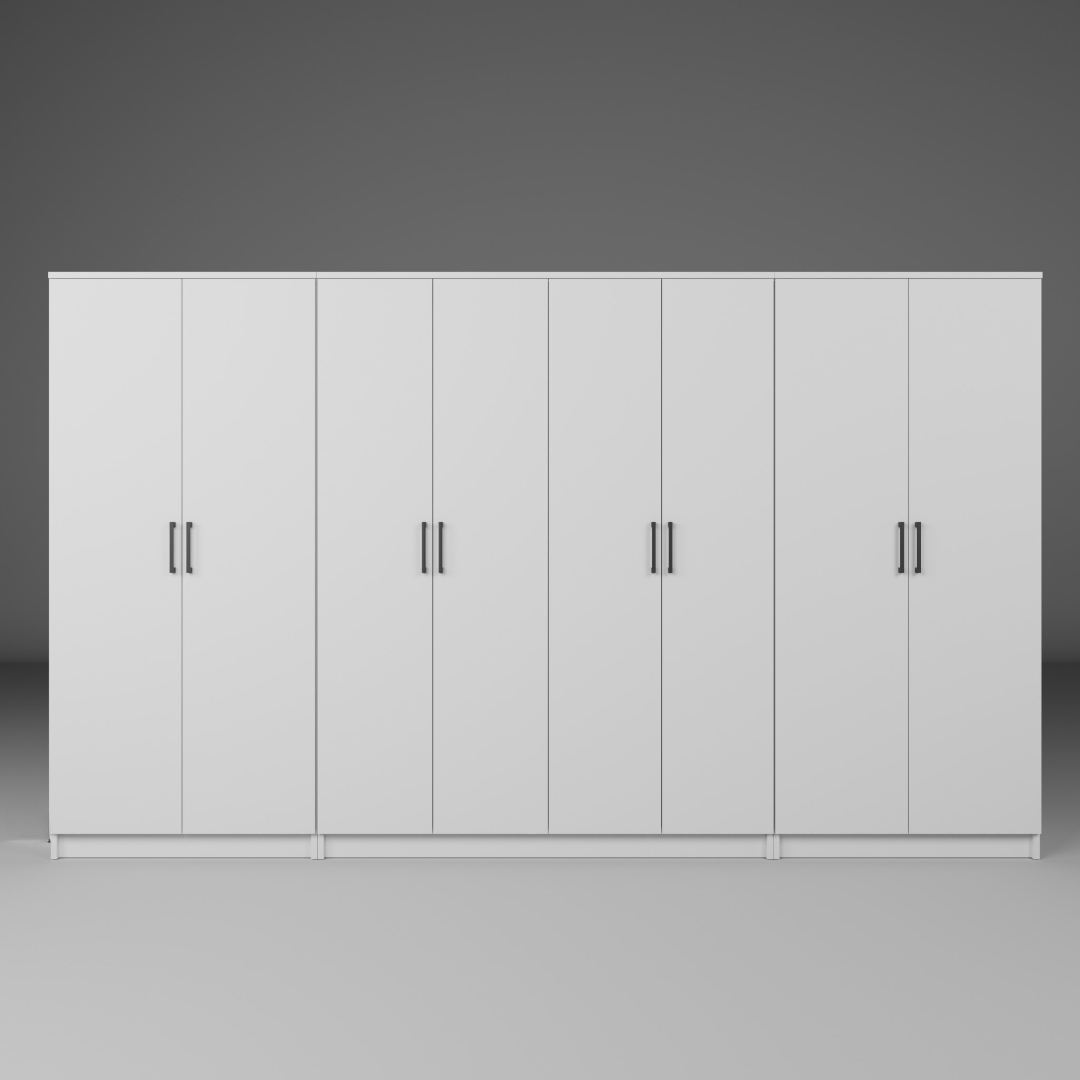 Ντουλάπα 300x180x51.8 εκ Λευκό 350MWD1165
