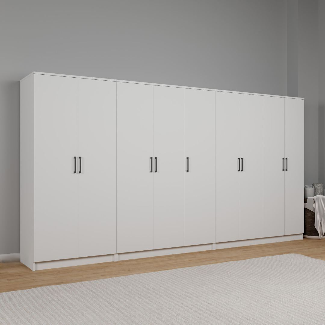Ντουλάπα 340x180x51.8 εκ Λευκό 350MWD1166