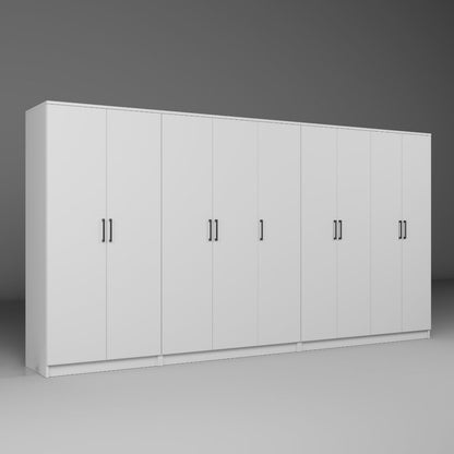 Ντουλάπα 340x180x51.8 εκ Λευκό 350MWD1166
