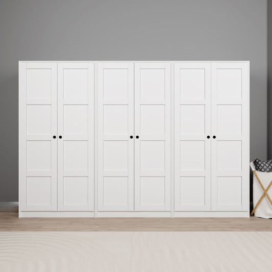 Ντουλάπα 280x190x60 εκ Λευκό 350MWD1168