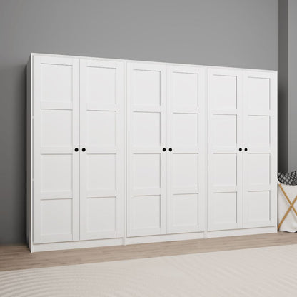 Ντουλάπα 280x190x60 εκ Λευκό 350MWD1168