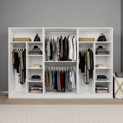 Ντουλάπα 280x190x60 εκ Λευκό 350MWD1168