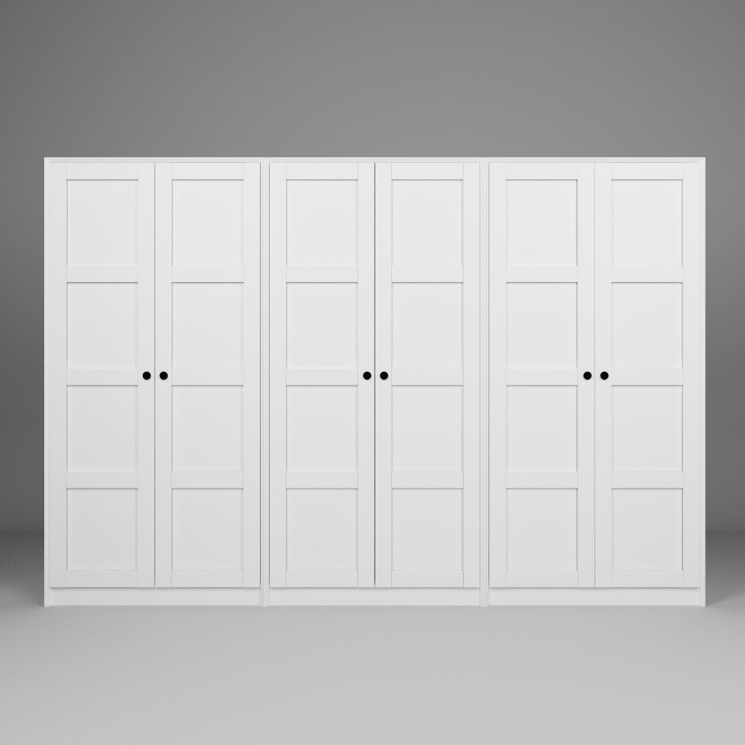 Ντουλάπα 280x190x60 εκ Λευκό 350MWD1168
