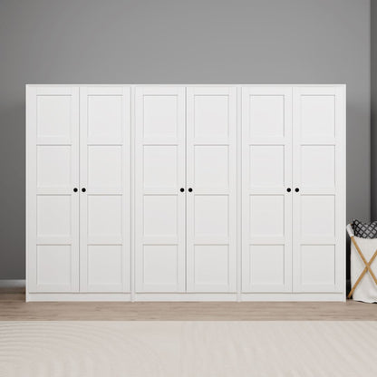 Ντουλάπα 280x190x60 εκ Λευκό 350MWD1169