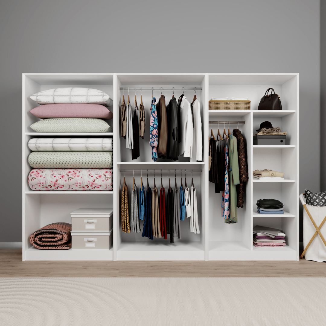 Ντουλάπα 280x190x60 εκ Λευκό 350MWD1169