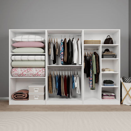 Ντουλάπα 280x190x60 εκ Λευκό 350MWD1169