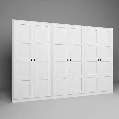 Ντουλάπα 280x190x60 εκ Λευκό 350MWD1169