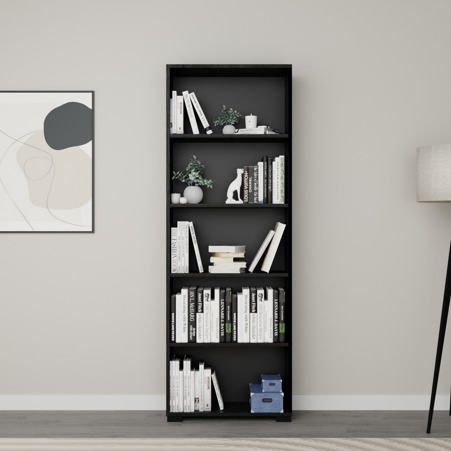 Βιβλιοθήκη 64 × 25 × 182 εκ. Μαύρο GR350MWD1306