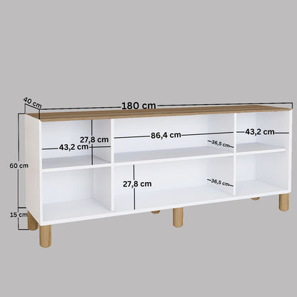 Μπουφές Light Καρυδί 180x40x75cm | 350MWD1504
