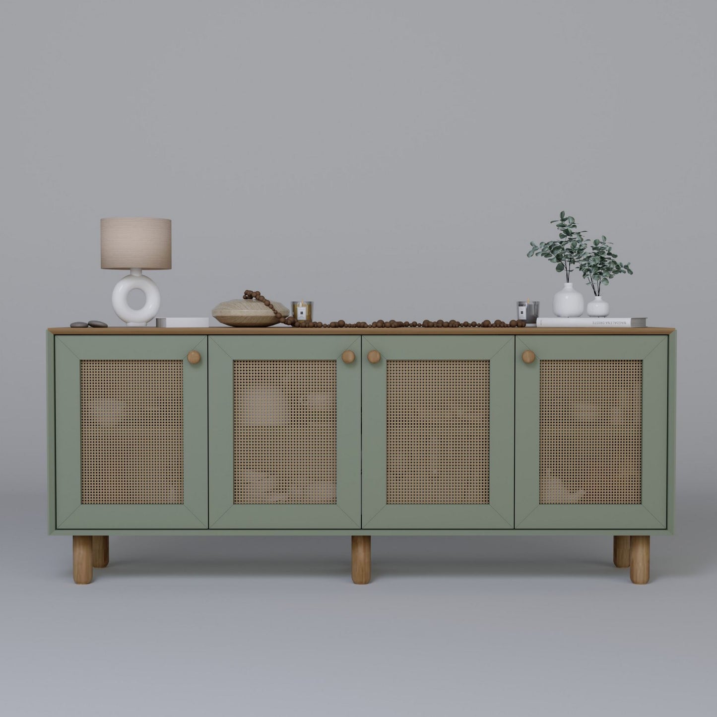 Μπουφές Πράσινο 180x40x75cm | 350MWD1507