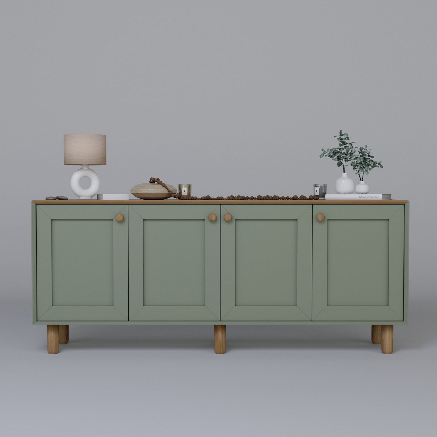 Μπουφές Πράσινο 180x40x75cm | 350MWD1508