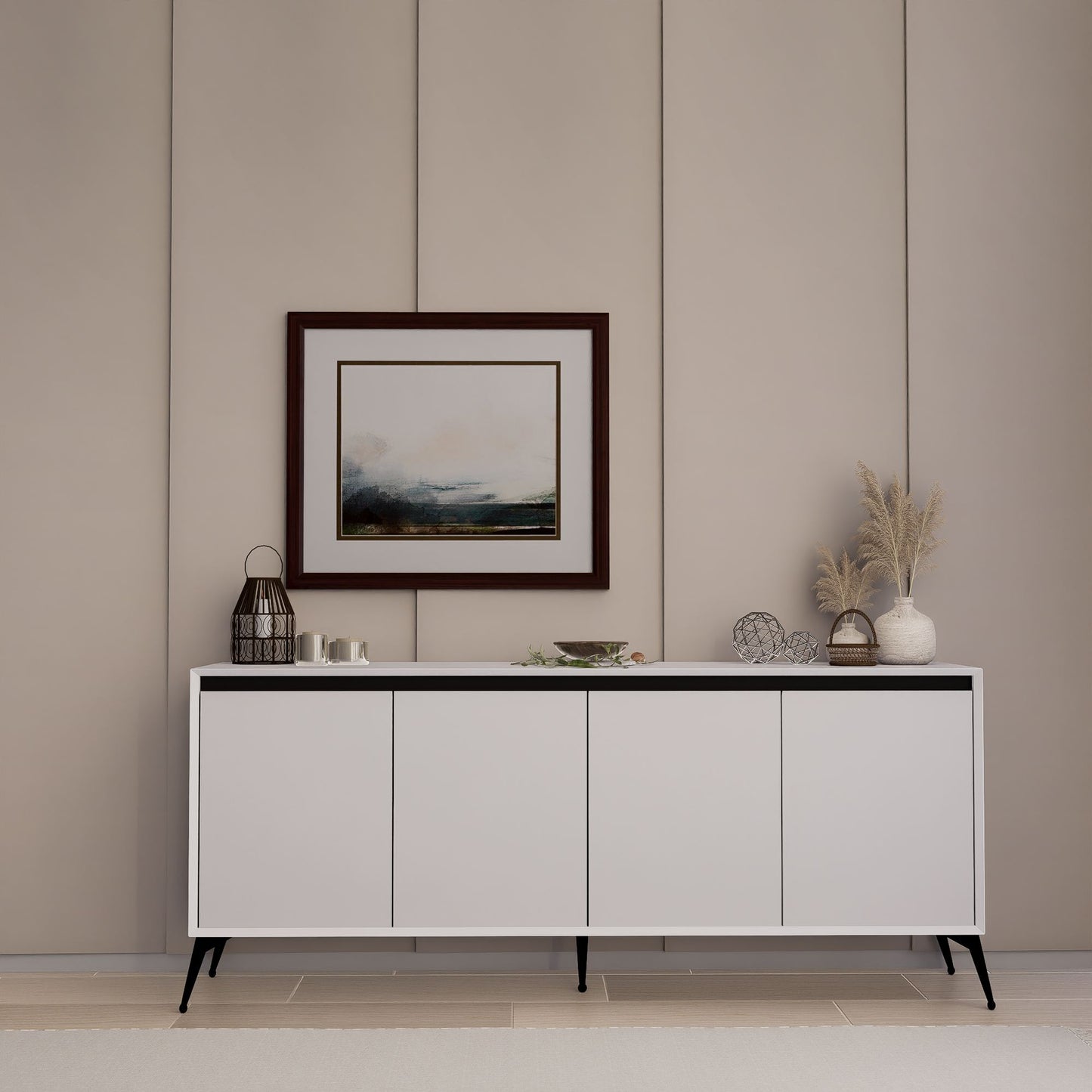 Μπουφές Λευκό 180x37,3x80cm | 350MWD1510