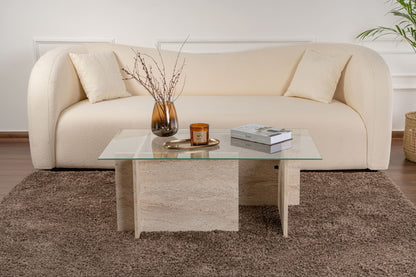 Τραπεζάκι Σαλονιού Travertine 105 x 65 x 40 εκ GR353NRD1102