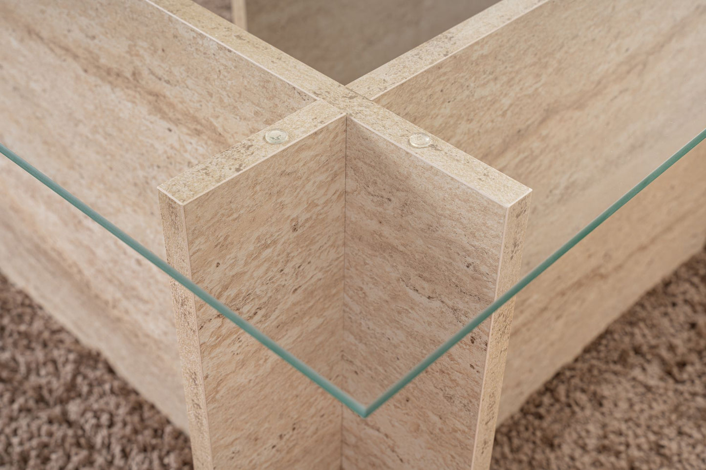 Τραπεζάκι Σαλονιού Travertine 105 x 65 x 40 εκ GR353NRD1102