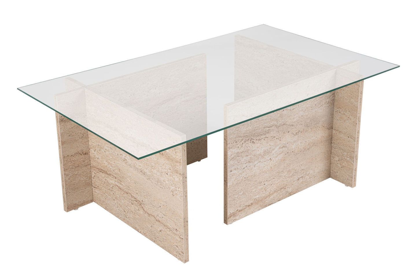 Τραπεζάκι Σαλονιού Travertine 105 x 65 x 40 εκ GR353NRD1102