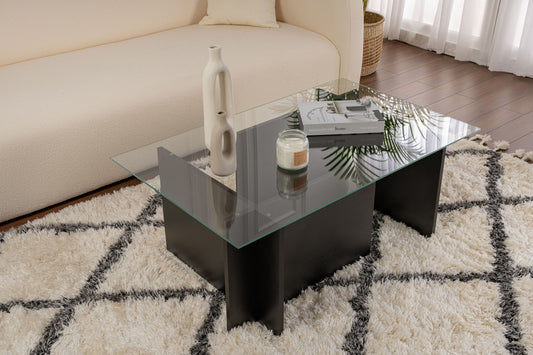 Τραπεζάκι Σαλονιού Wood Μαύρο 105 x 65 x 40 εκ GR353NRD1103