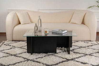 Τραπεζάκι Σαλονιού Wood Μαύρο 105 x 65 x 40 εκ GR353NRD1103