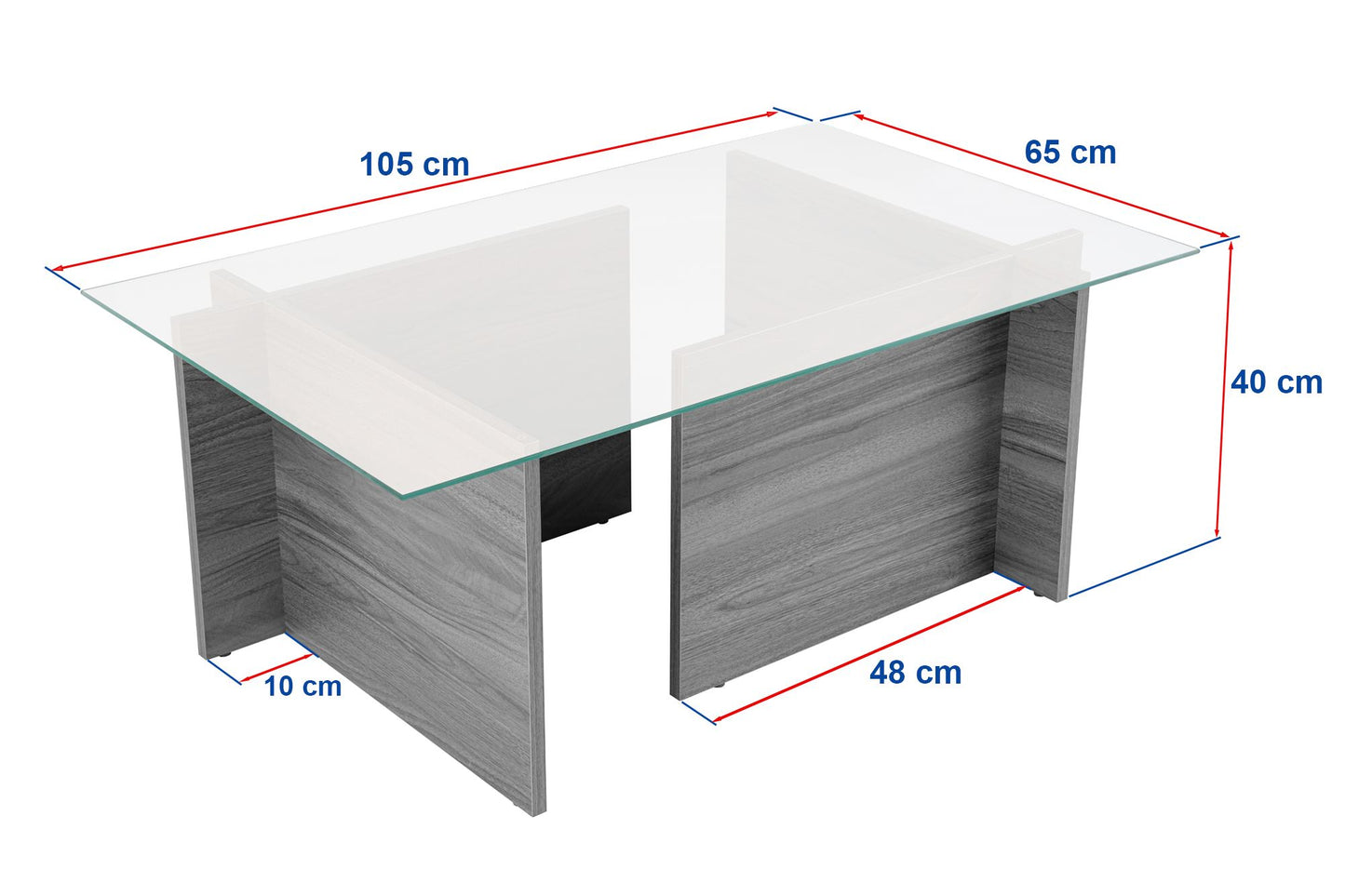 Τραπεζάκι Σαλονιού Wood Μαύρο 105 x 65 x 40 εκ GR353NRD1103