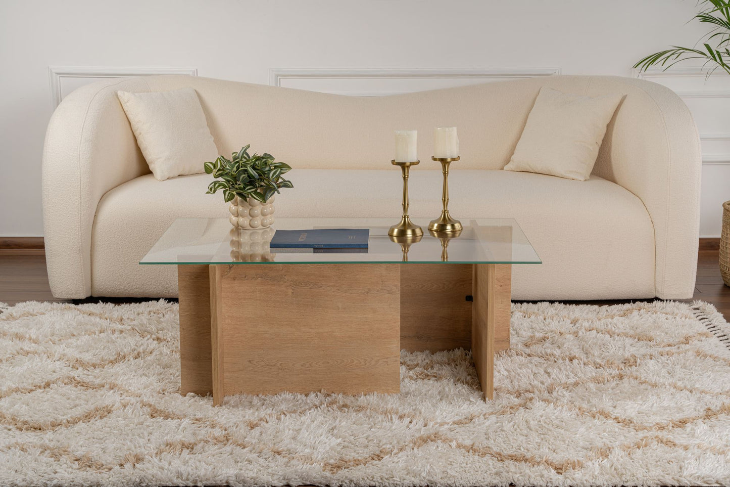 Τραπεζάκι Σαλονιού Δρυς Honey 105 x 65 x 40 εκ GR353NRD1109
