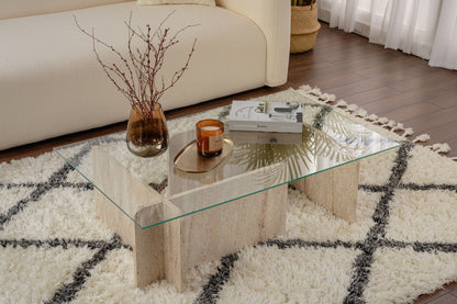 Τραπεζάκι Σαλονιού Travertine 105 x 65 x 30 εκ GR353NRD1110