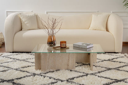 Τραπεζάκι Σαλονιού Travertine 105 x 65 x 30 εκ GR353NRD1110